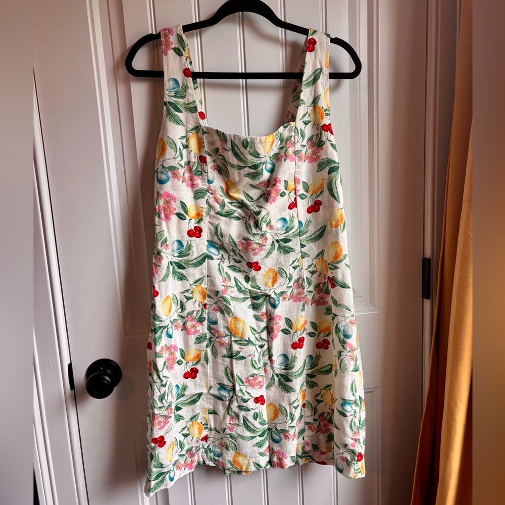 old navy | lemon linen dress